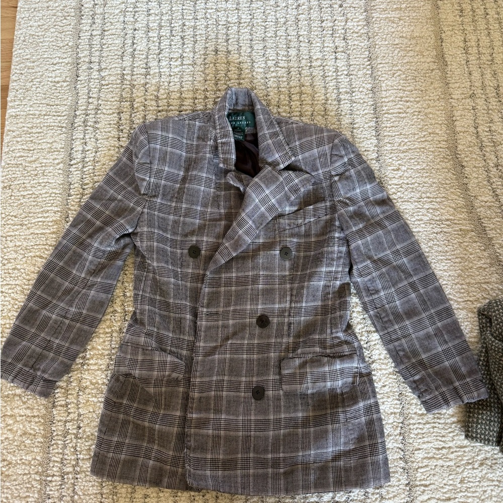 Women’s Ralph Lauren Plaid Double-Breasted Jacket
